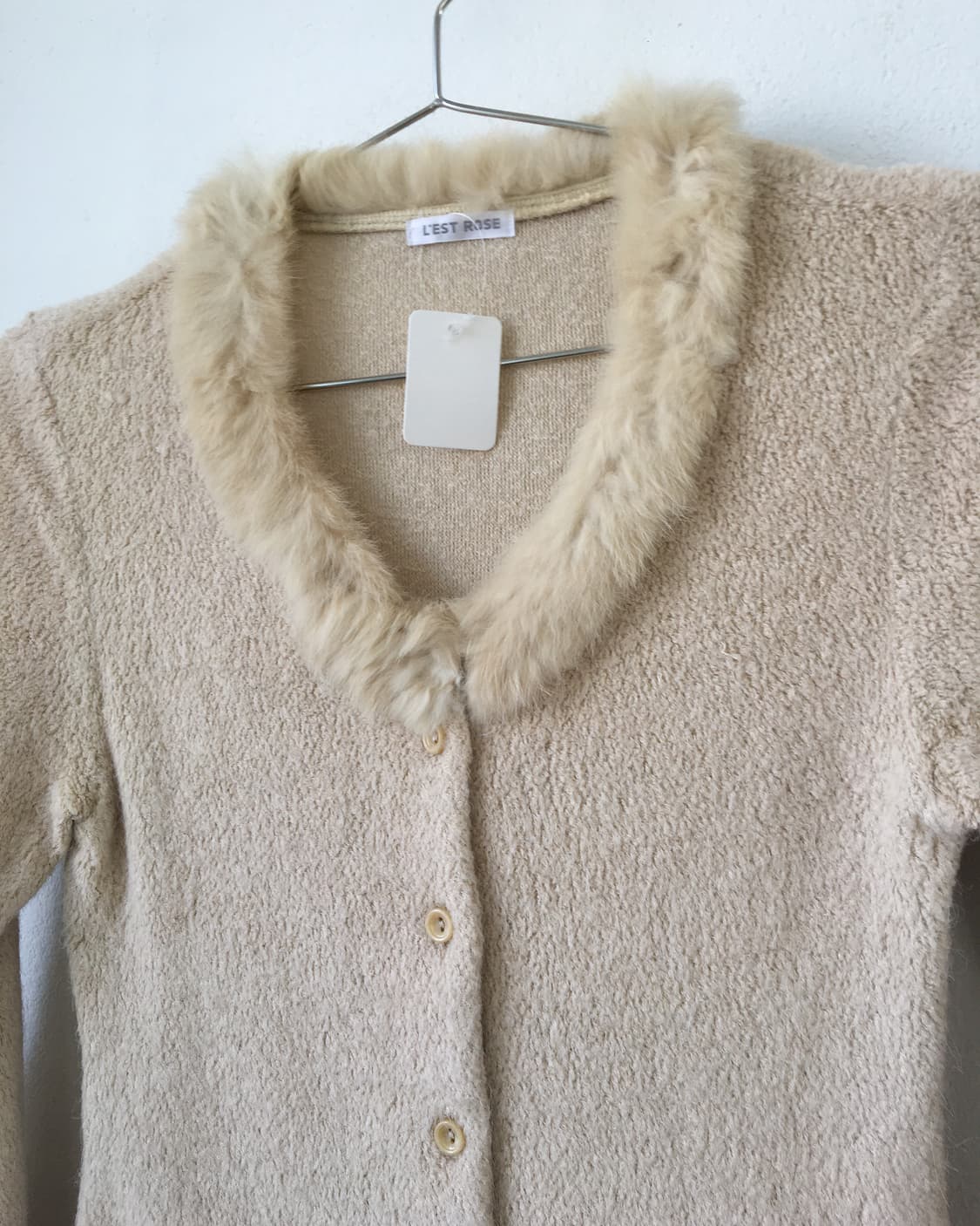 Fur trimming knit cardigan 상품이미지5