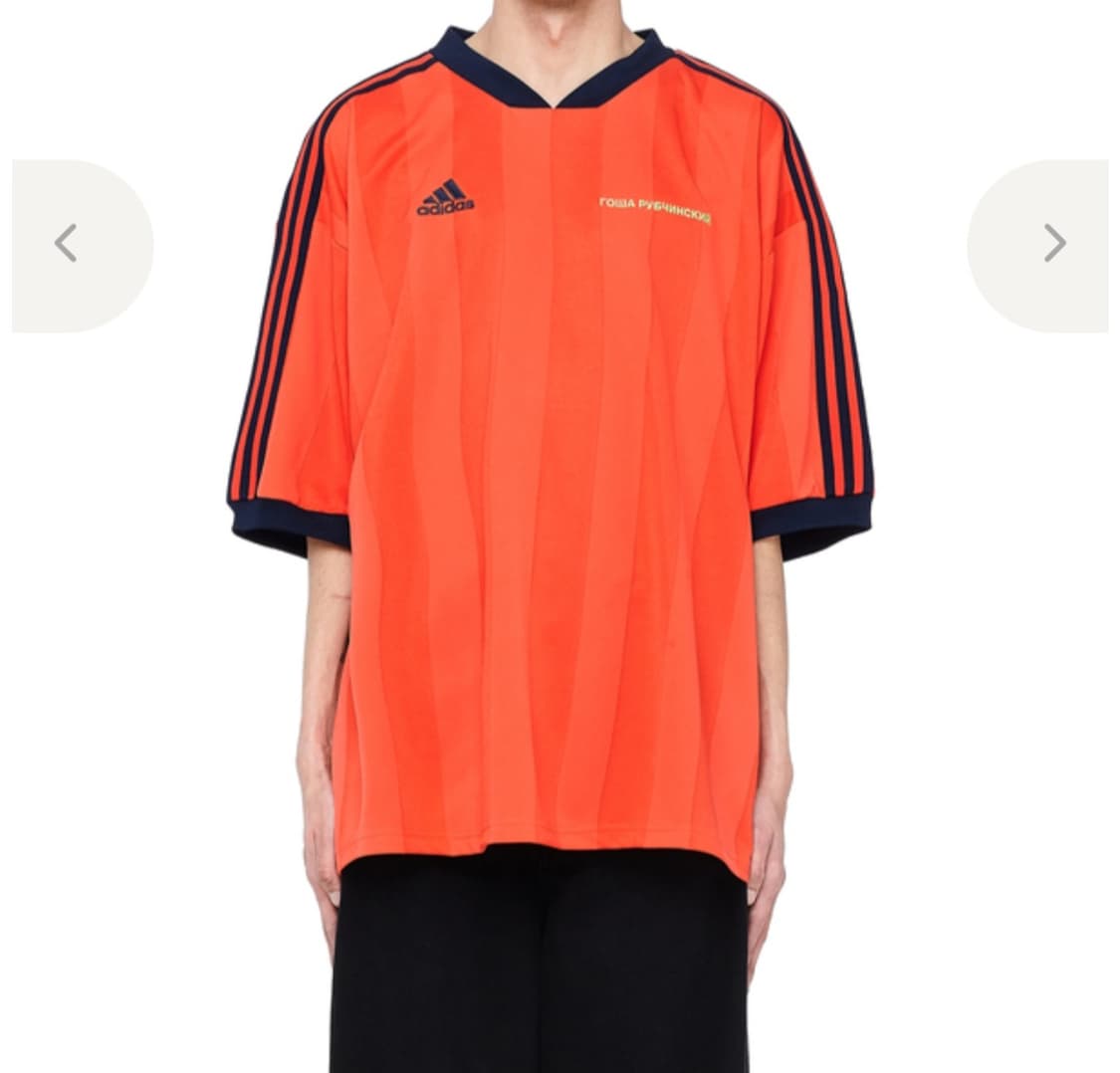 아디다스 GOSHA 고샤 루브친스키 콜라보 사커져지 티셔츠 진오렌지 XL 상품이미지7