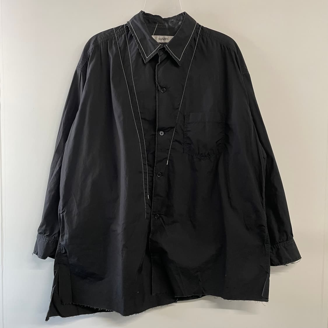 설밤 컷오프 디테일 셔츠 상품이미지2