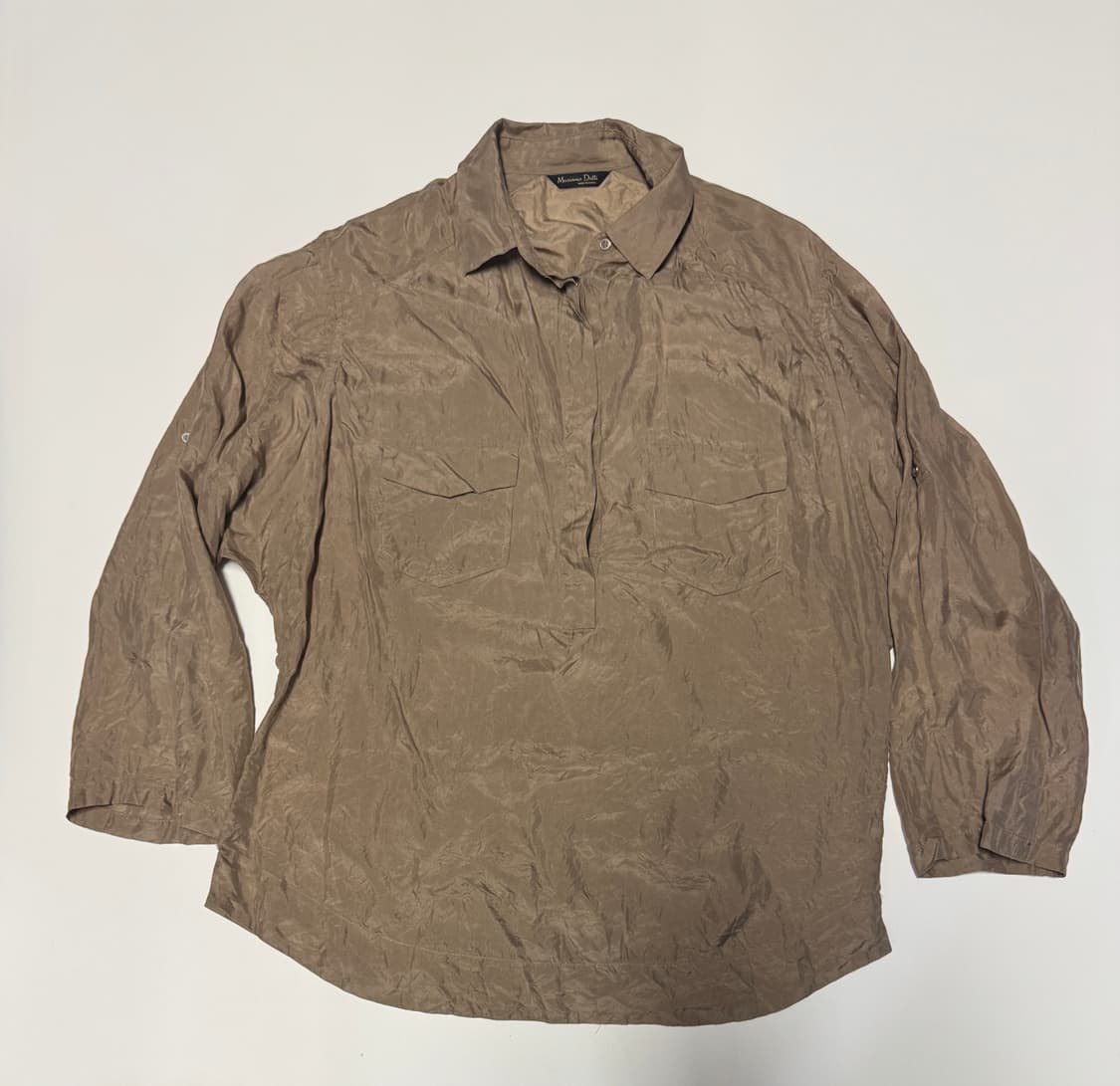 여성 마시모두띠 풀오버 블라우스 셔츠 S 브라운 상품이미지1