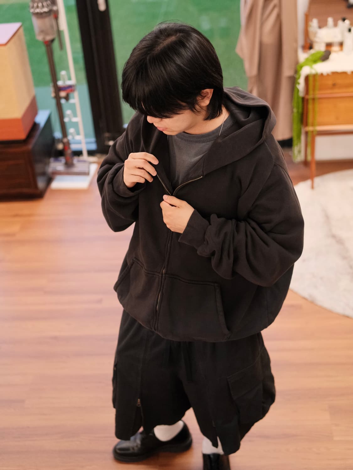 이지 갭 YZY 후드 집업 블랙 XXL  상품이미지2