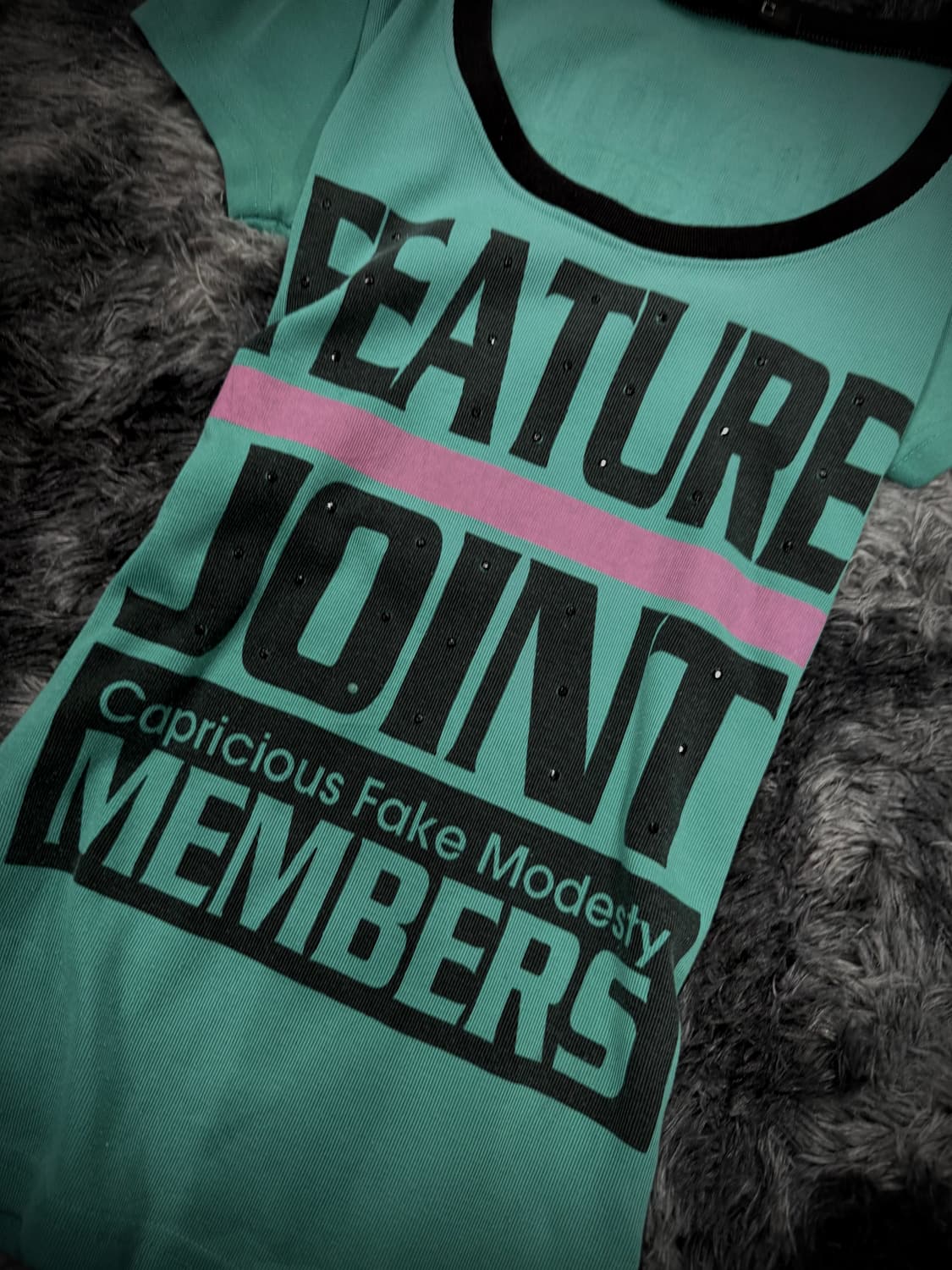 민트 레터링 반팔 링거 티셔츠 상품이미지3