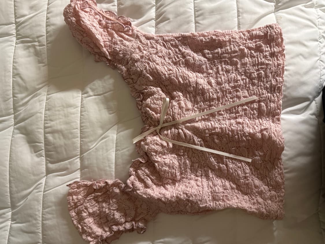 누아누 핑크 블라우스 상품이미지1