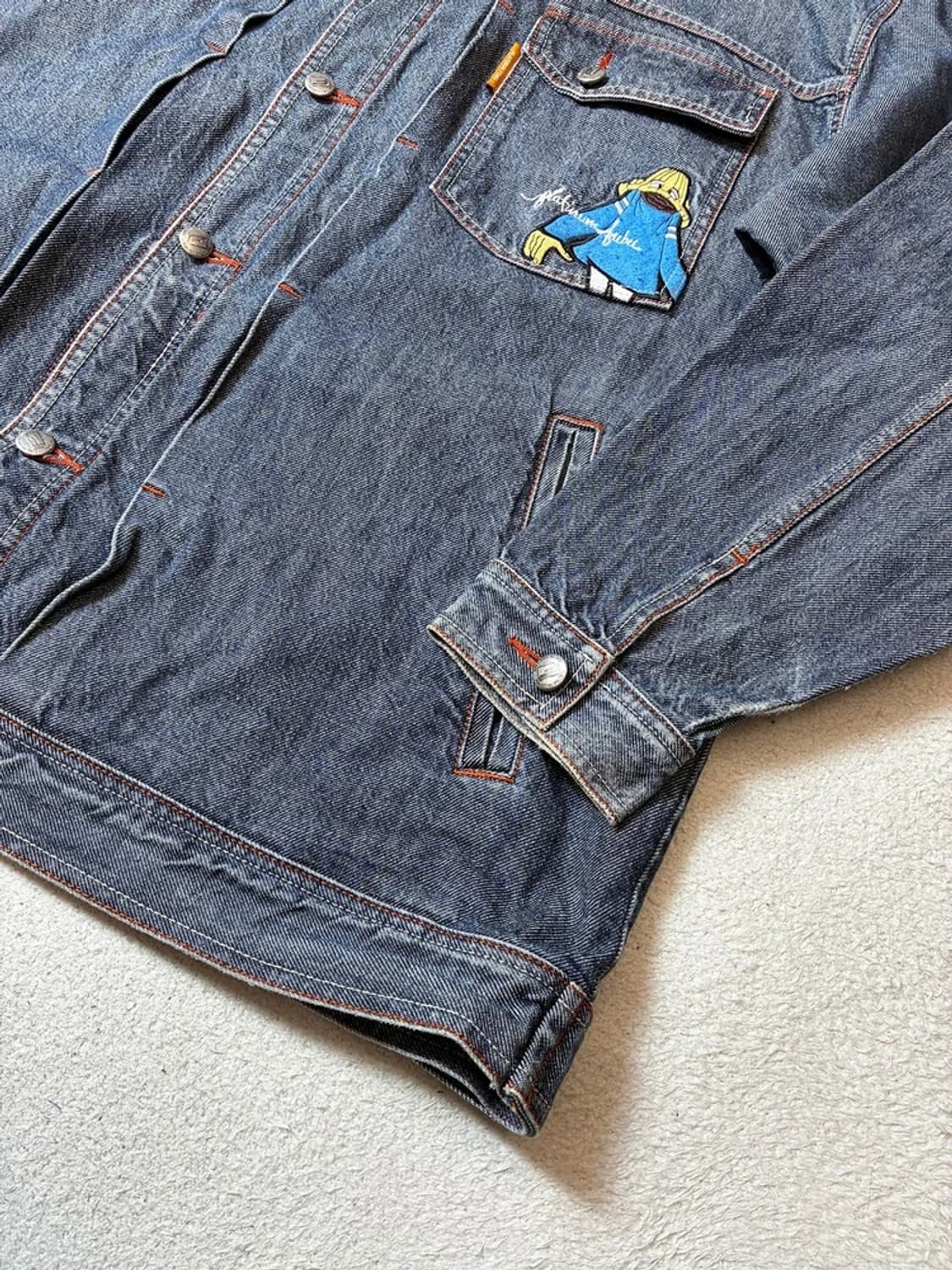 푸부 90's 플레티넘 자수 오버 트러커 자켓 PN7724 상품이미지4