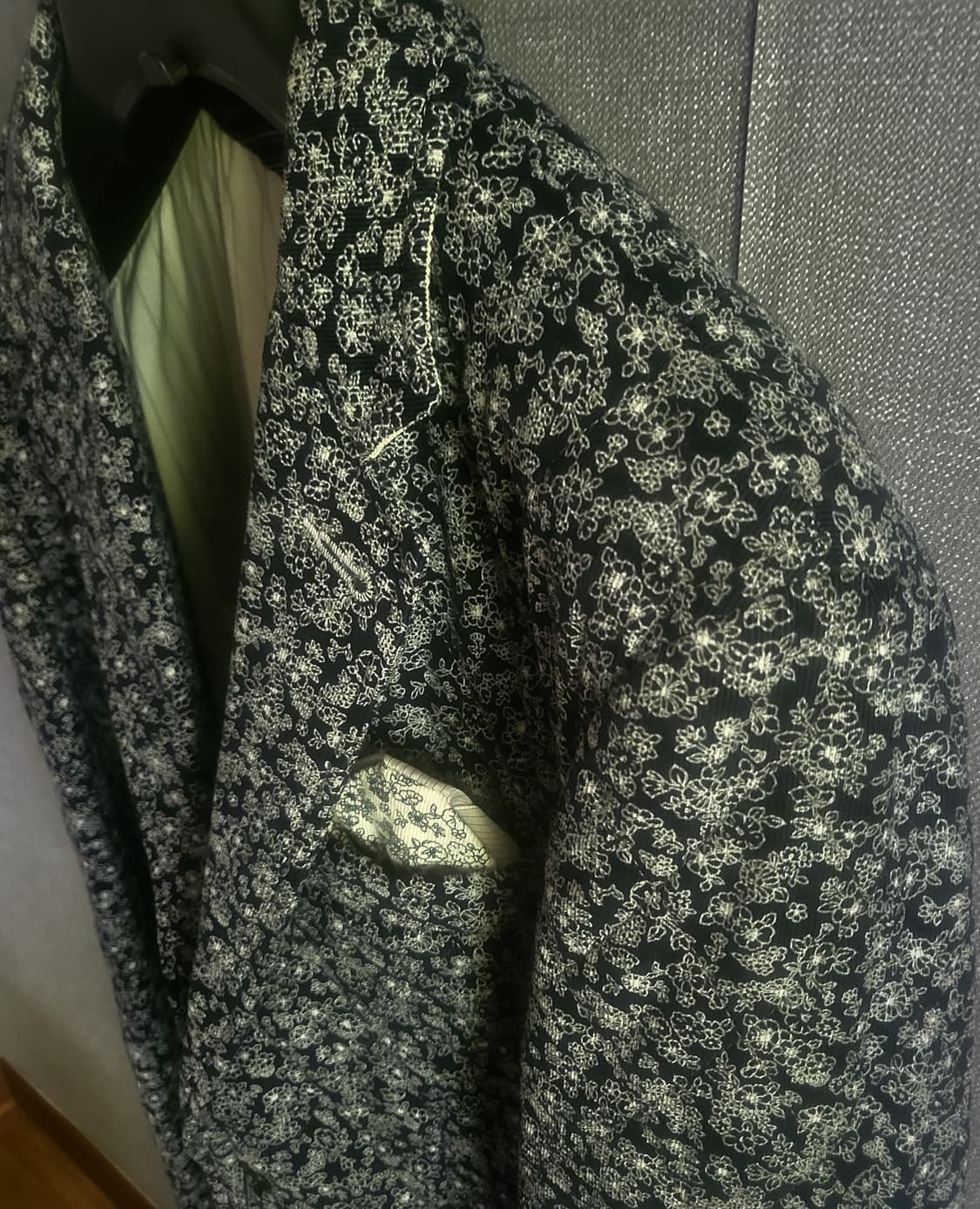 [택달린 새상품] 티아이포맨 네이비 플라워자켓 상품이미지8