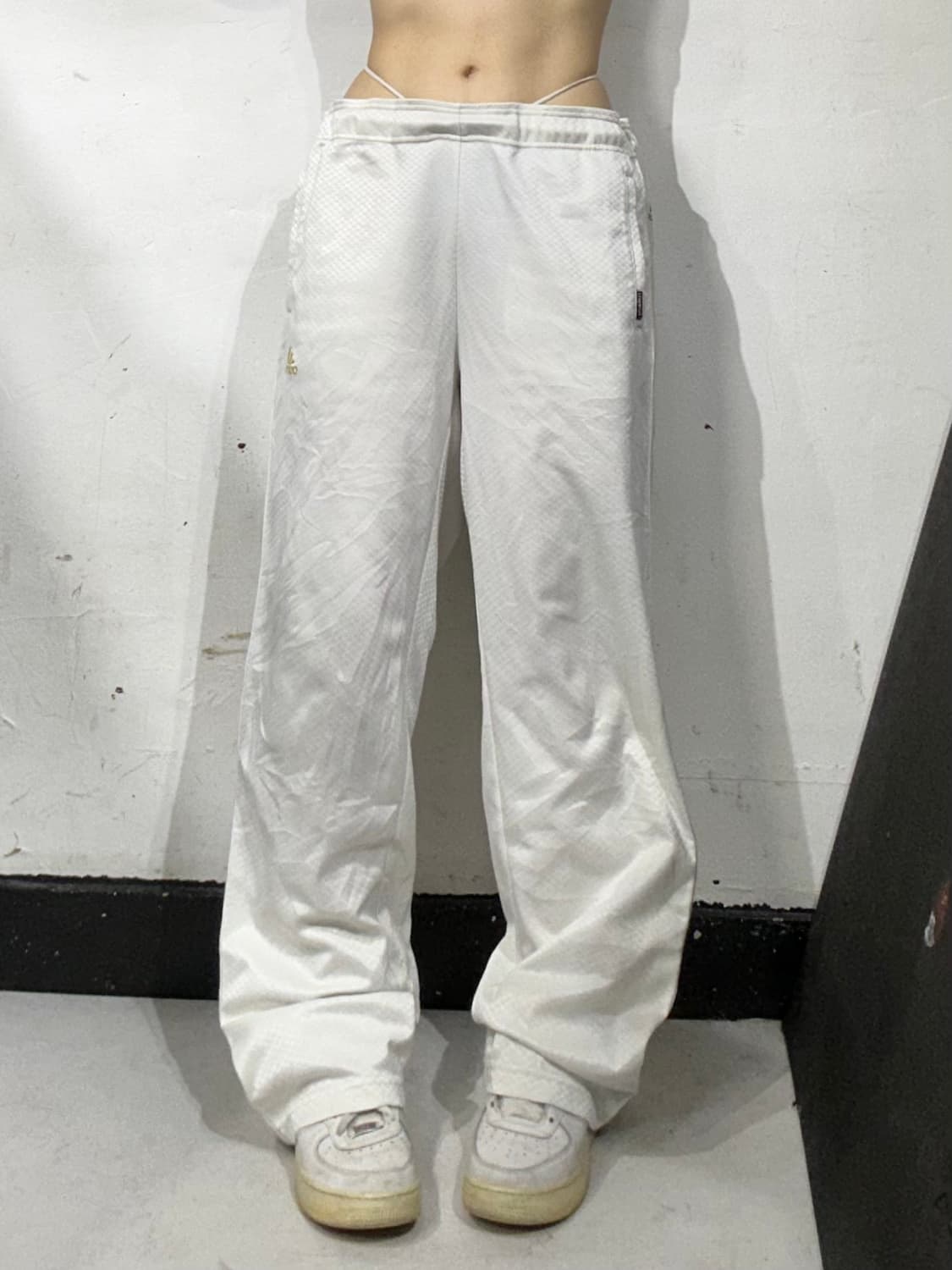 아디다스 사이드 라인 화이트 대대장 와이드 추리닝 바지 트레이닝 팬츠 L 상품이미지2