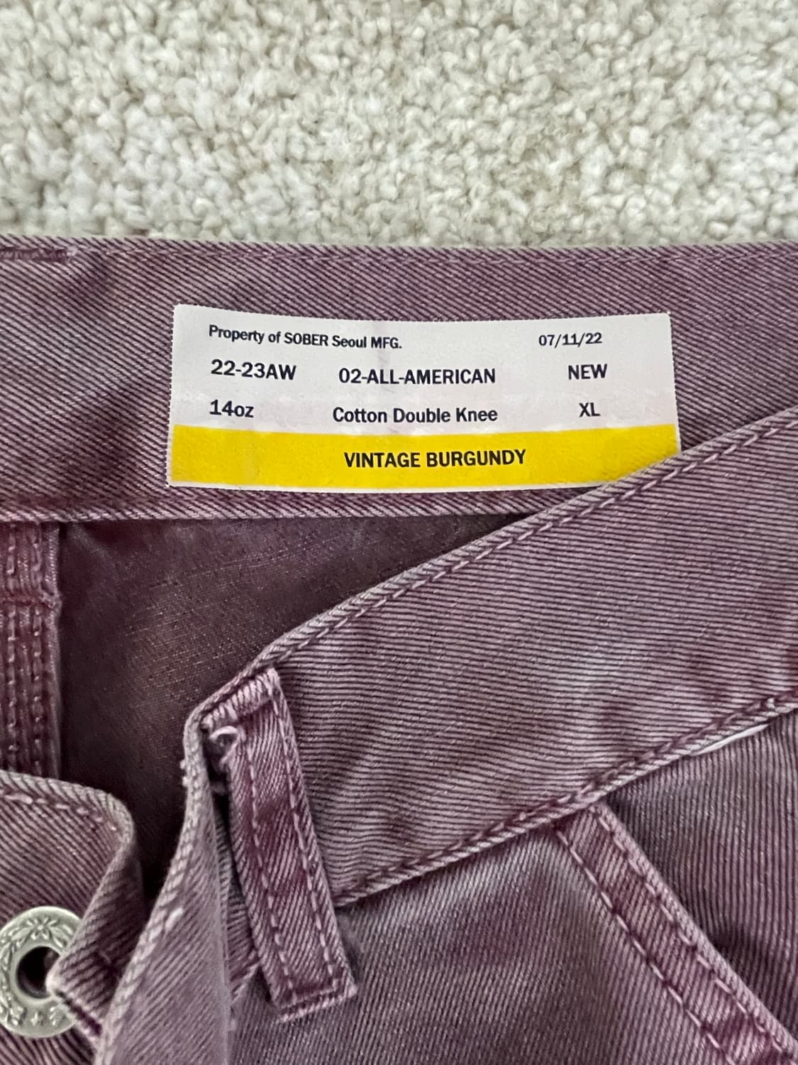 소버 sober 굿즈 더블니 팬츠 상품이미지3