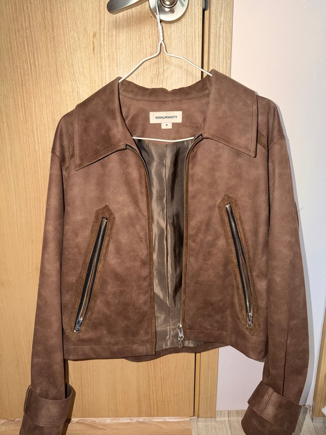 999휴머니티 에코 레더 자켓 브라운 상품이미지2