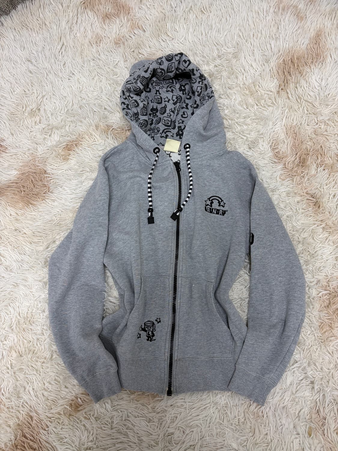 키치갸루 스트라이프 너드 후드 후집 후드집업 상품이미지6