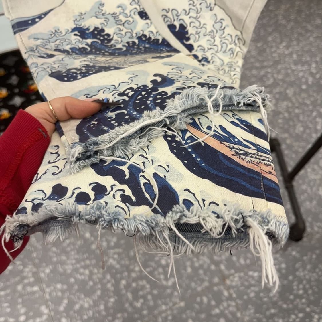 엠앤엠 일본풍 프린팅 스케치 데님팬츠 29인치 C07750 상품이미지10