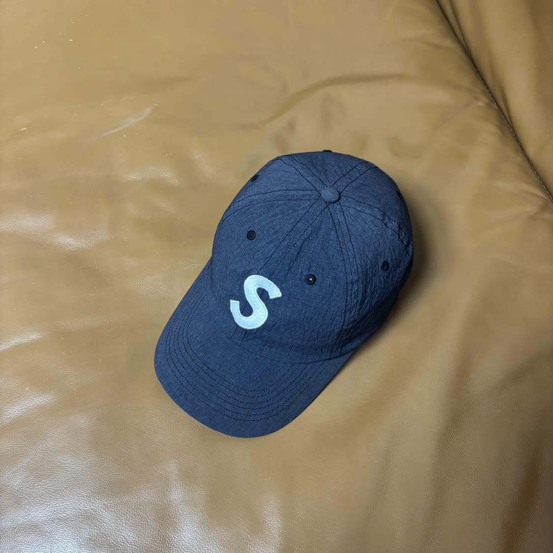 슈프림 23ss 코듀라 립스탑 블랙 S로고 6패널 볼캡 모자 Black 상품이미지6