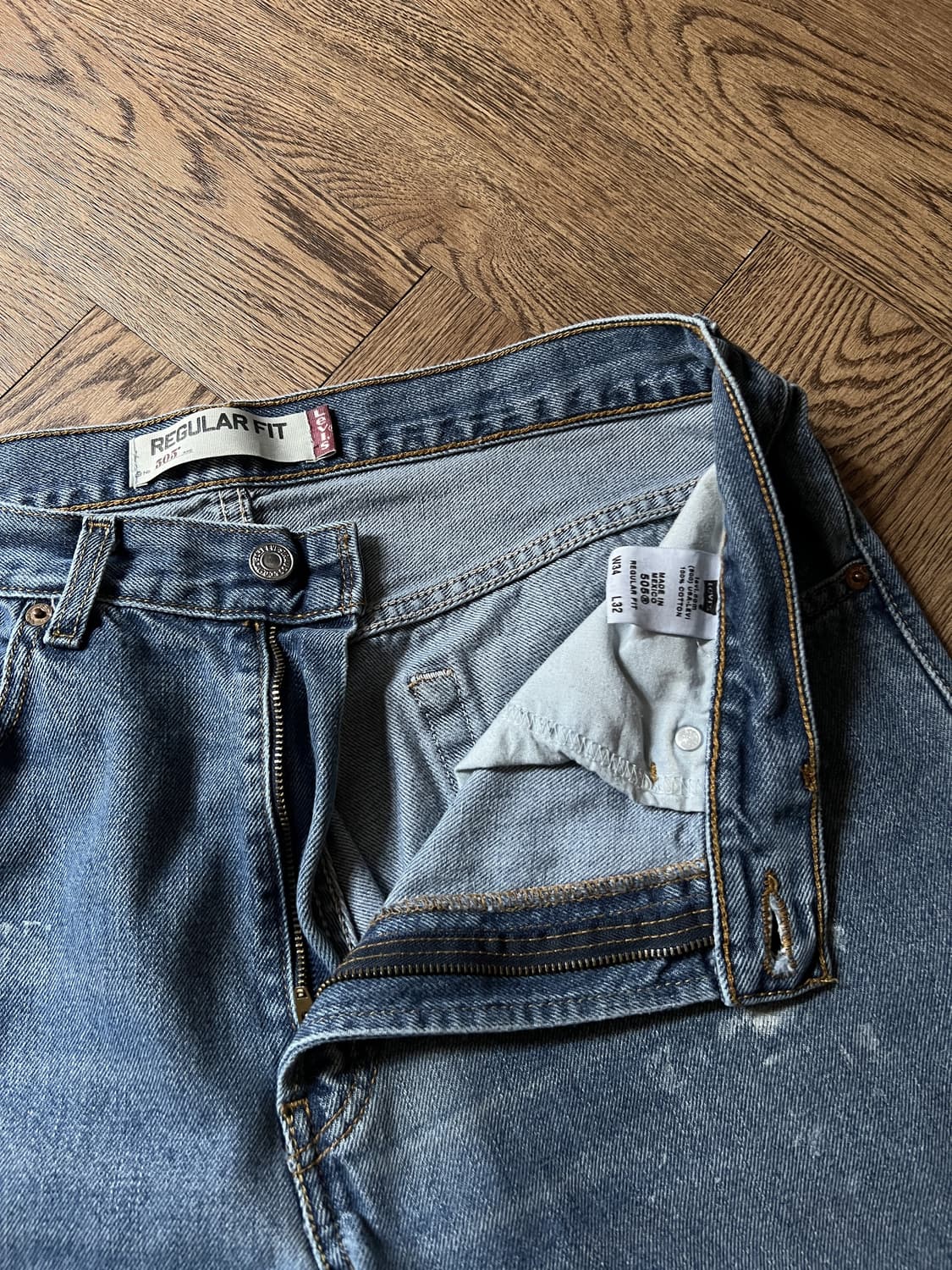 [34]00's 리바이스 USA 505 빈티지 페인팅 데님 팬츠 상품이미지7