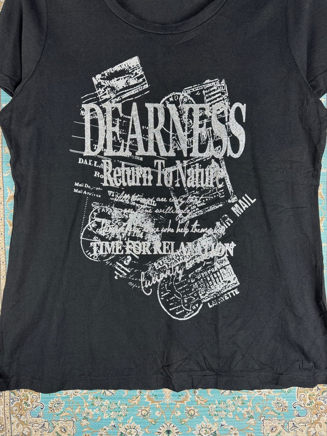 JPN Y2K 글리터 프린팅 티셔츠1604 상품이미지2