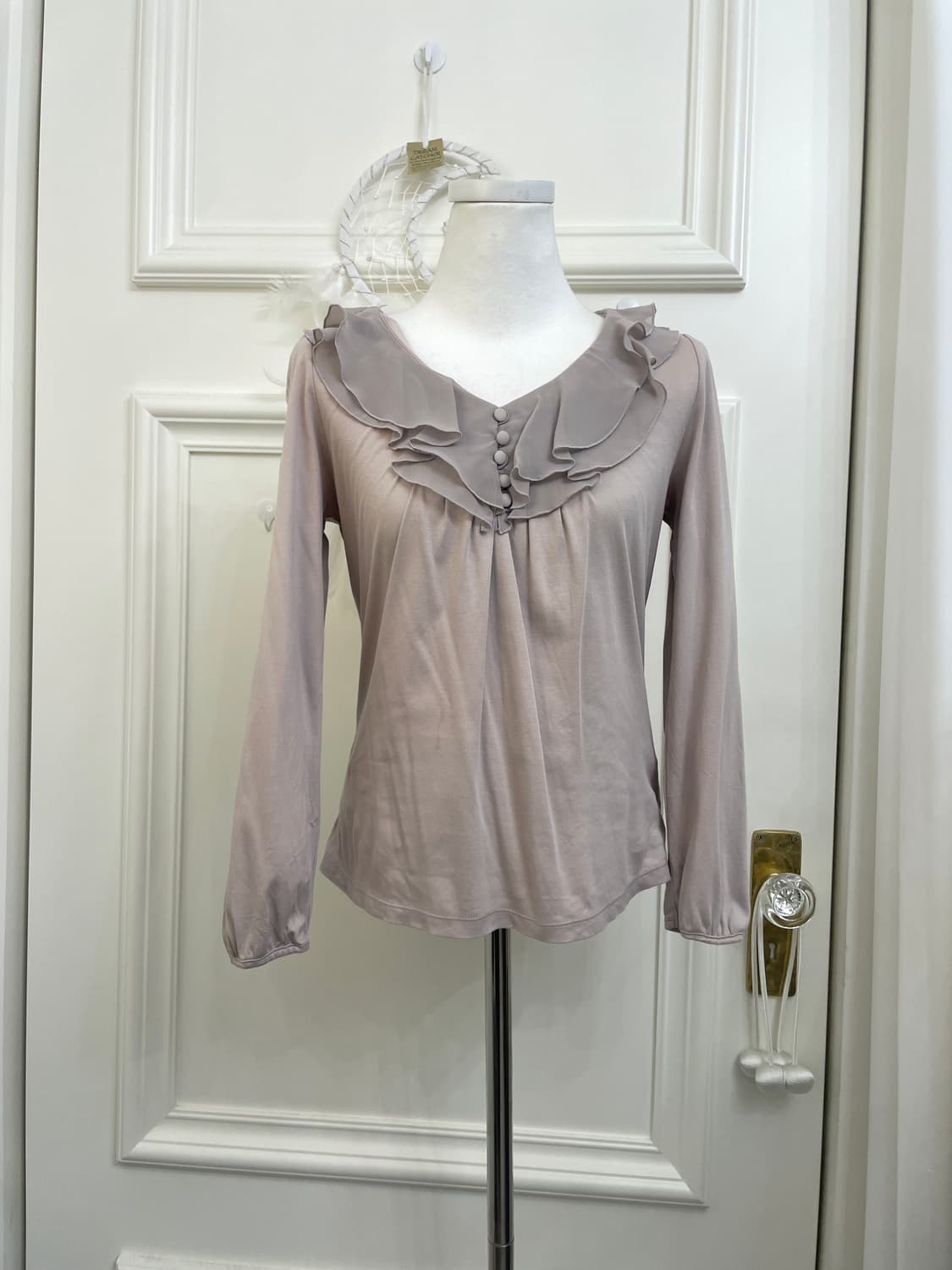 indi pink ruffle shirring top&indi pink 상품이미지5