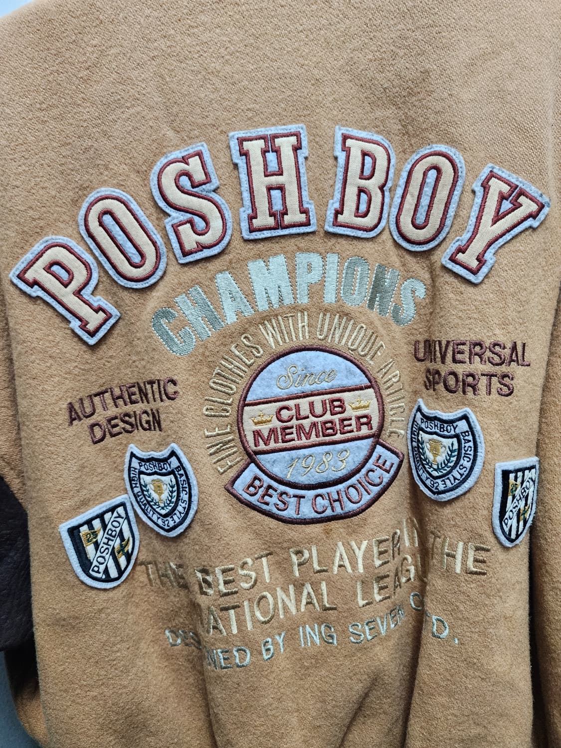 POSHBOY 90s 포쉬보이 WOOL LEATHER 바시티자켓 상품이미지4