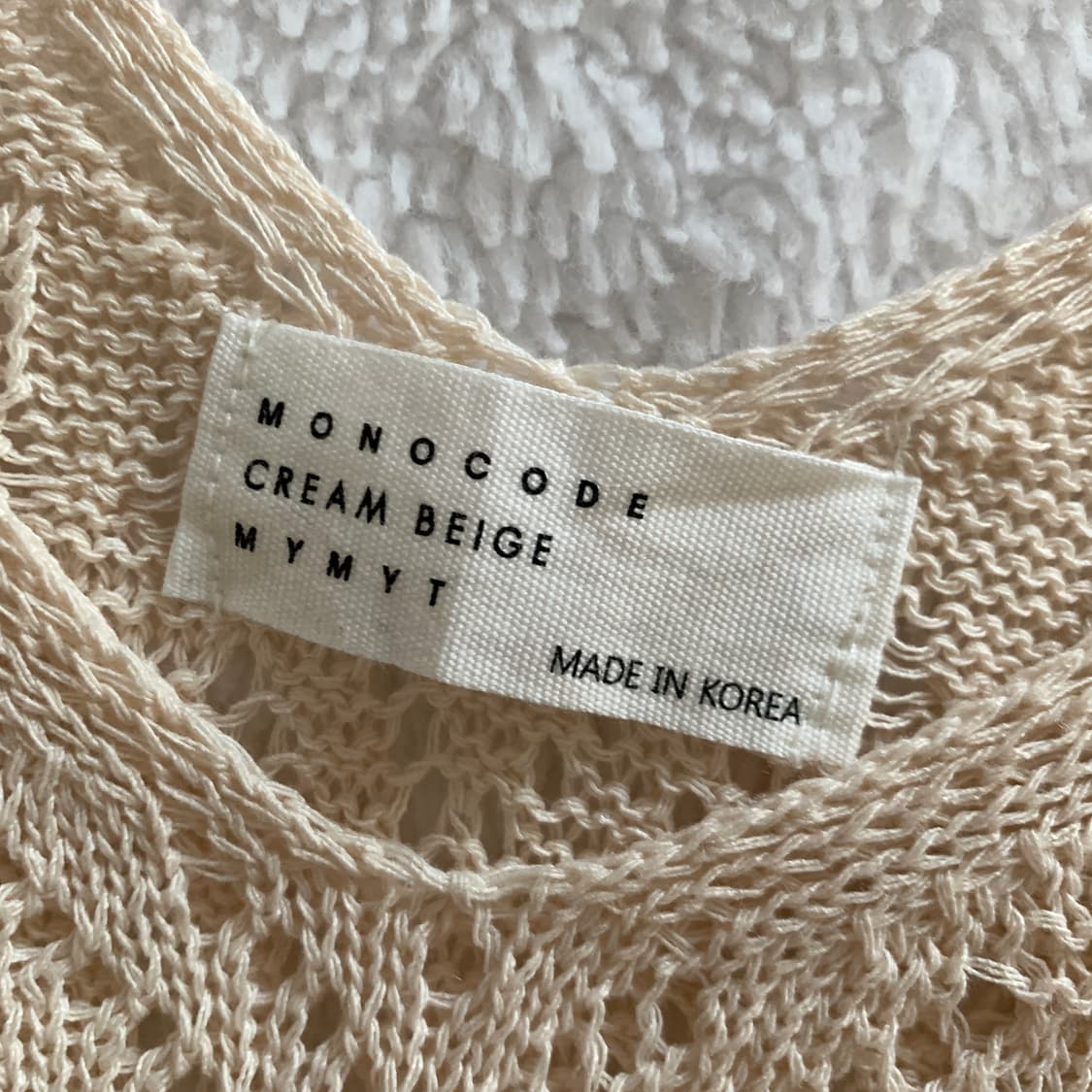 MONOCODE 크로셰 니트 뷔스티에 슬리브리스 상품이미지3