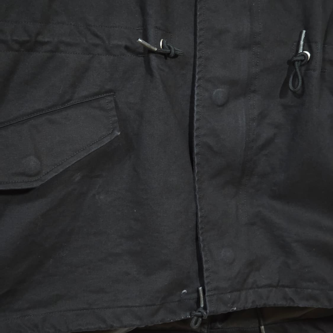 블랙 오버핏 크롭 코튼 자켓 상품이미지4