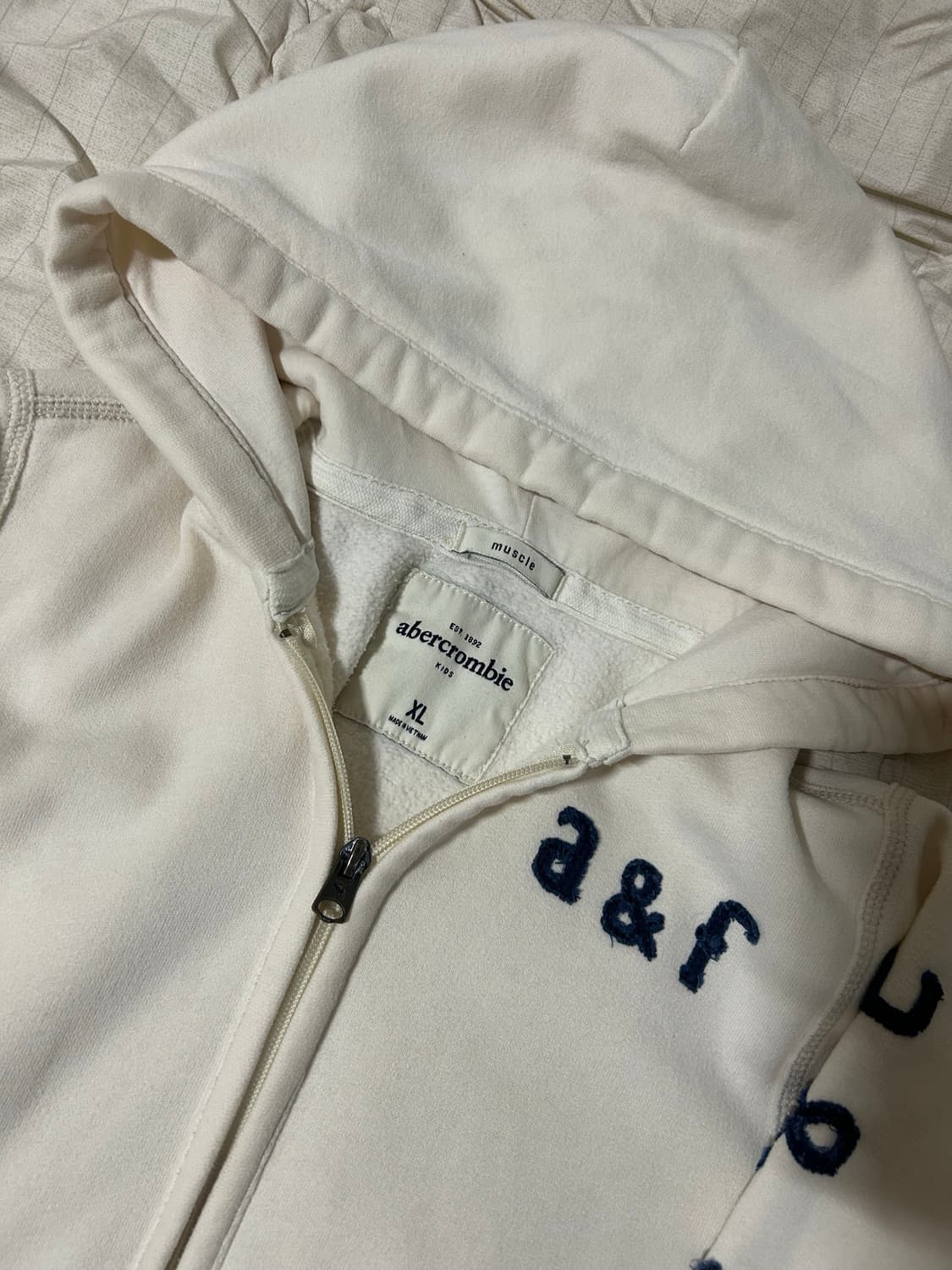 아베크롬비 팔로고 크림 후드집업 상품이미지4