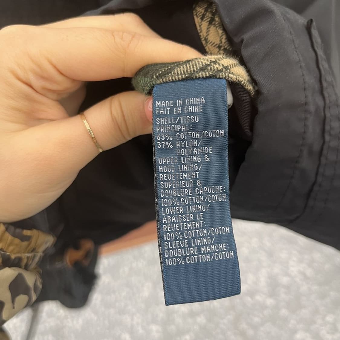 폴로 랄프로렌 빈티지 사파리 트러커 타탄체크 야상 자켓 L C10359 상품이미지6