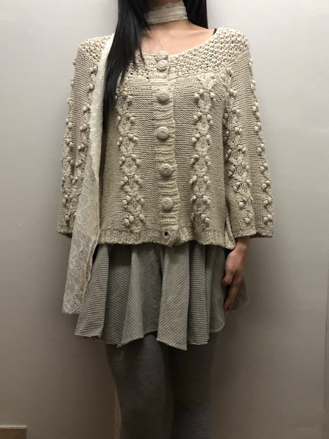 빈티지 베이지 코듀로이 미니 스커트 상품이미지6