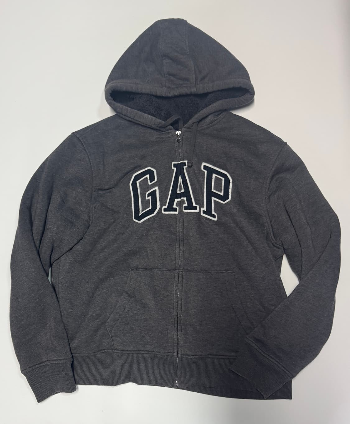 GAP 갭 빈티지 그레이 쉐르파 보아털 후드집업 XL 상품이미지1