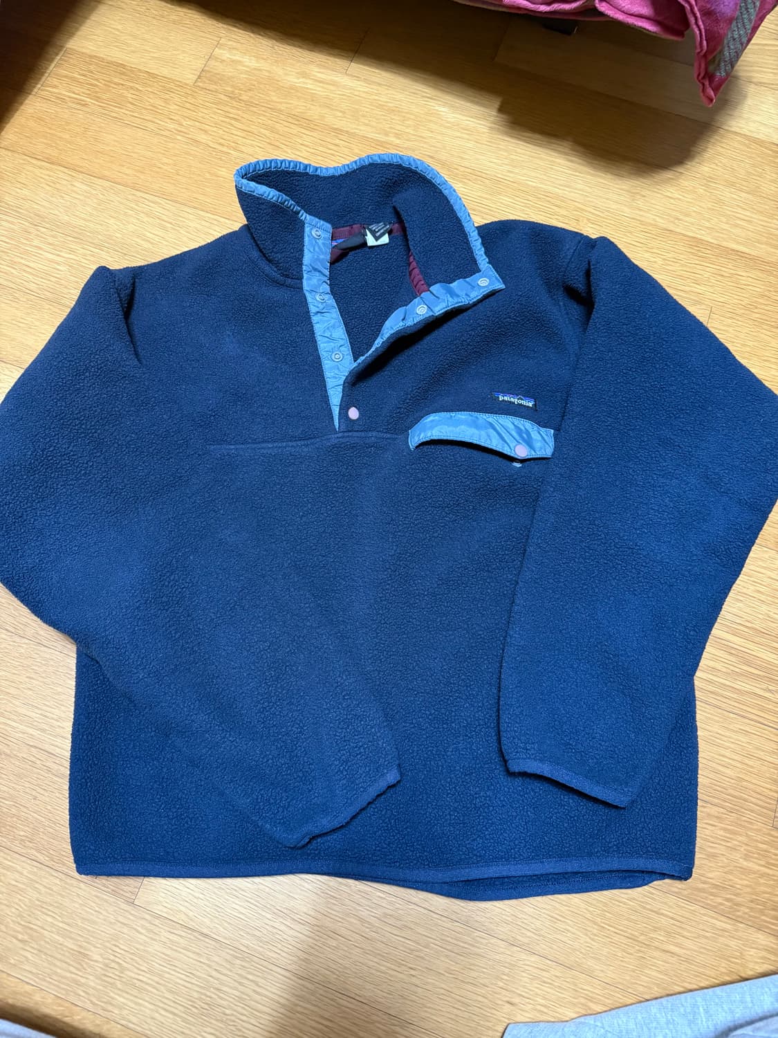 M 파타고니아 빈티지 신칠라 네이비 포켓 그레이 상품이미지1