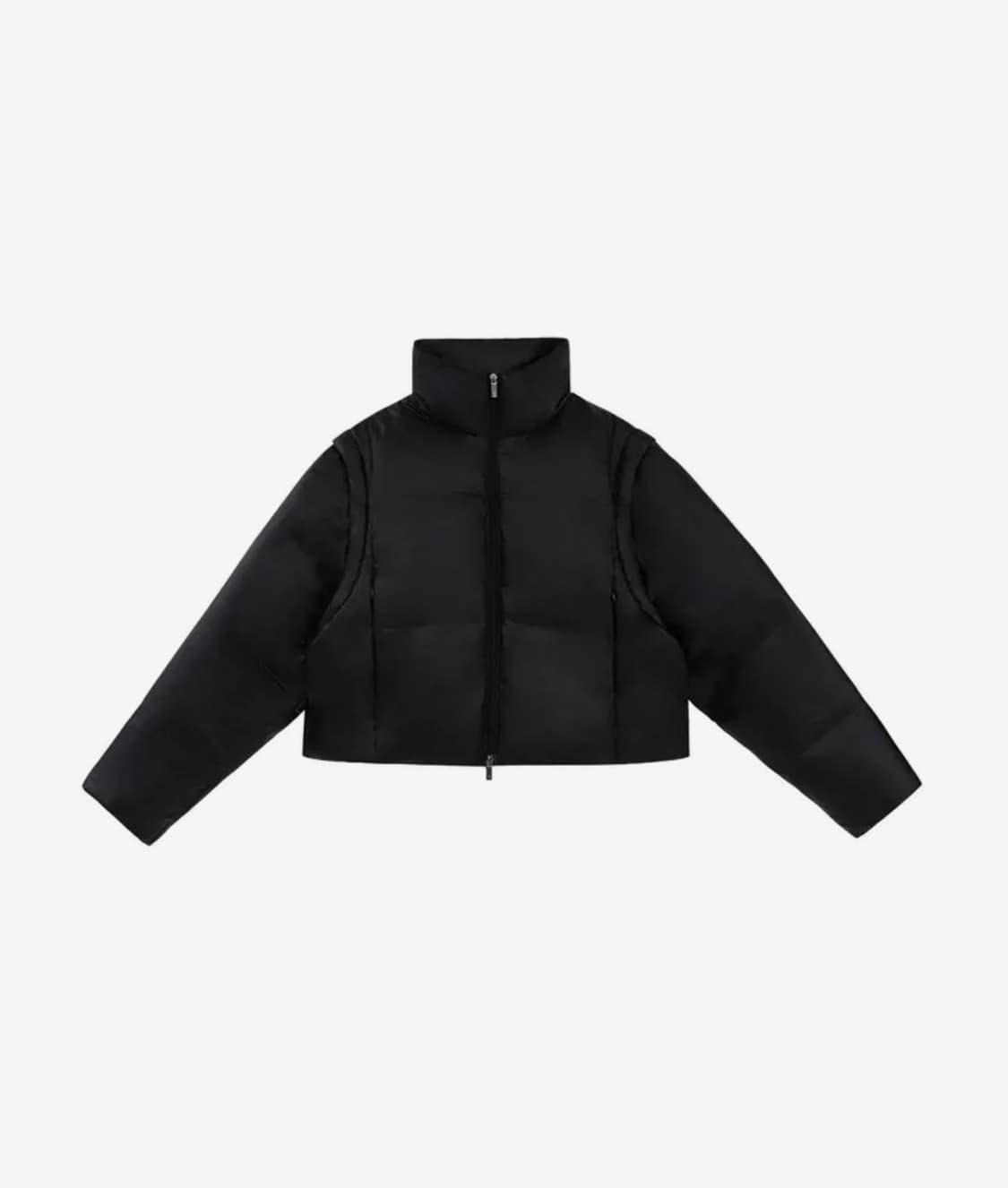 원가39)트리밍버드 나일론 2way 크롭 패딩 상품이미지4