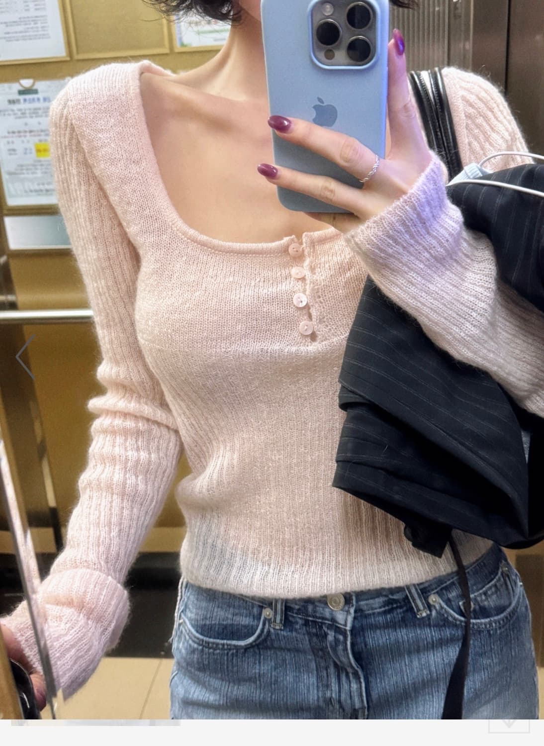 페일제이드 Hairy Lily Knit T(니트, 크림아이보리) 상품이미지3