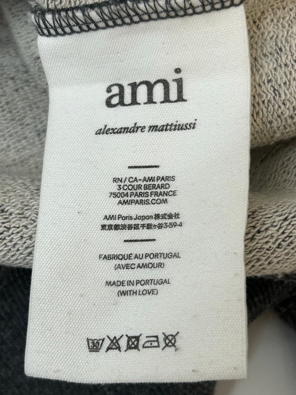 Ami 아미 하트패치 그레이 맨투맨   상품이미지8