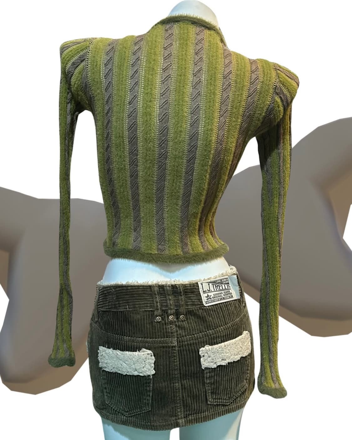 Vtg 퍼 가디건 상품이미지4