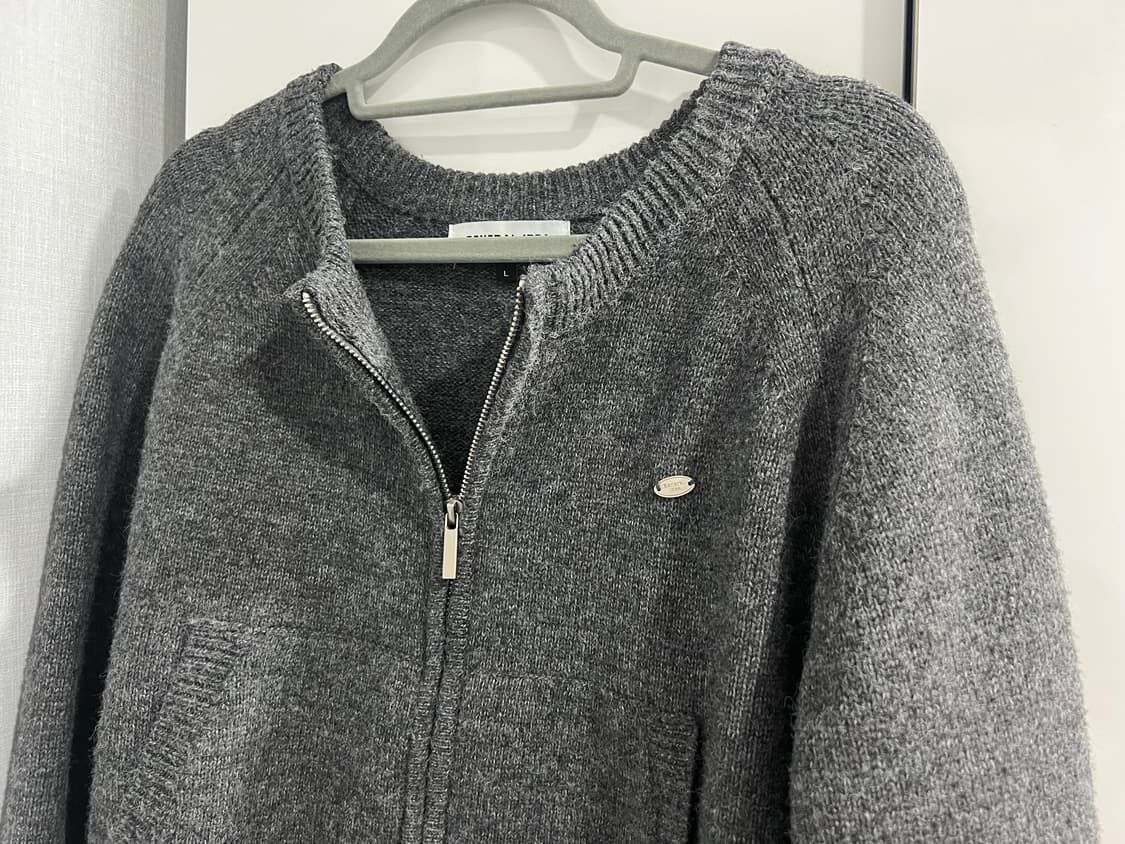 제너럴아이디어 집업 가디건 차콜 상품이미지4