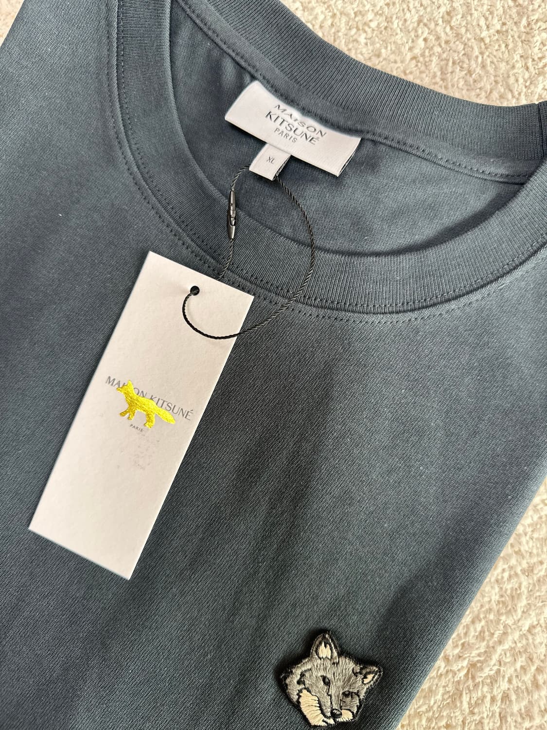 (새상품/XL)메종키츠네 그레이 폭스 헤드 컴포트 티셔츠 상품이미지4