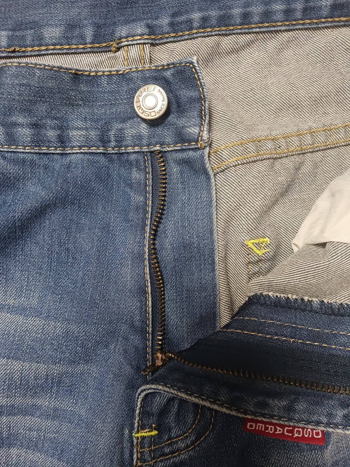 [50] 디스퀘어드2 형광스티치 레귤러진 청바지 34 35 상품이미지6