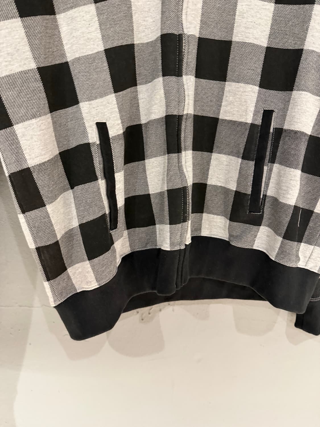 check pattern hood zip-up 상품이미지8