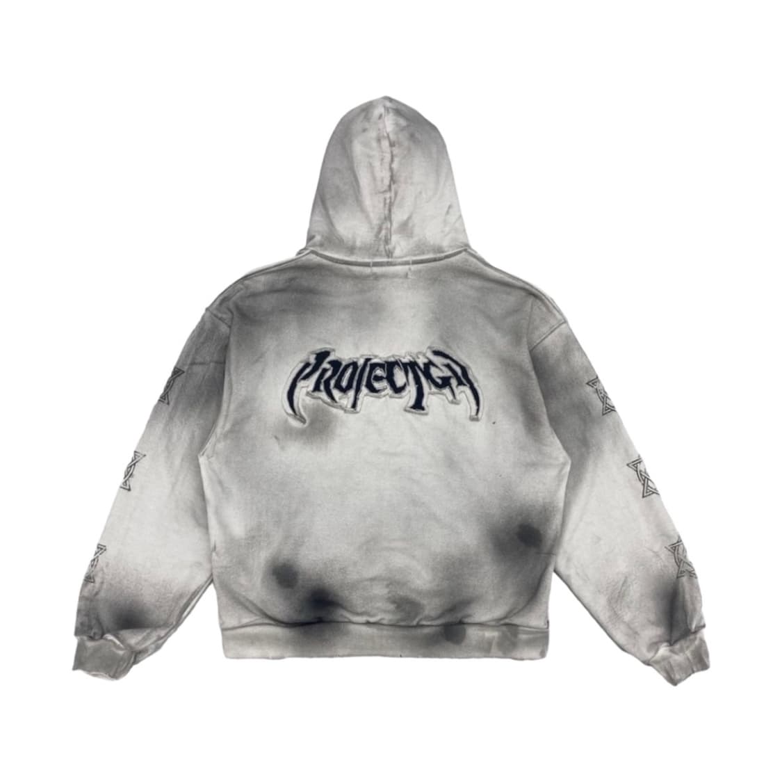 PROJECT G/R 퓨리어스 로고 아플리케 집 후드 집업 그레이 상품이미지2