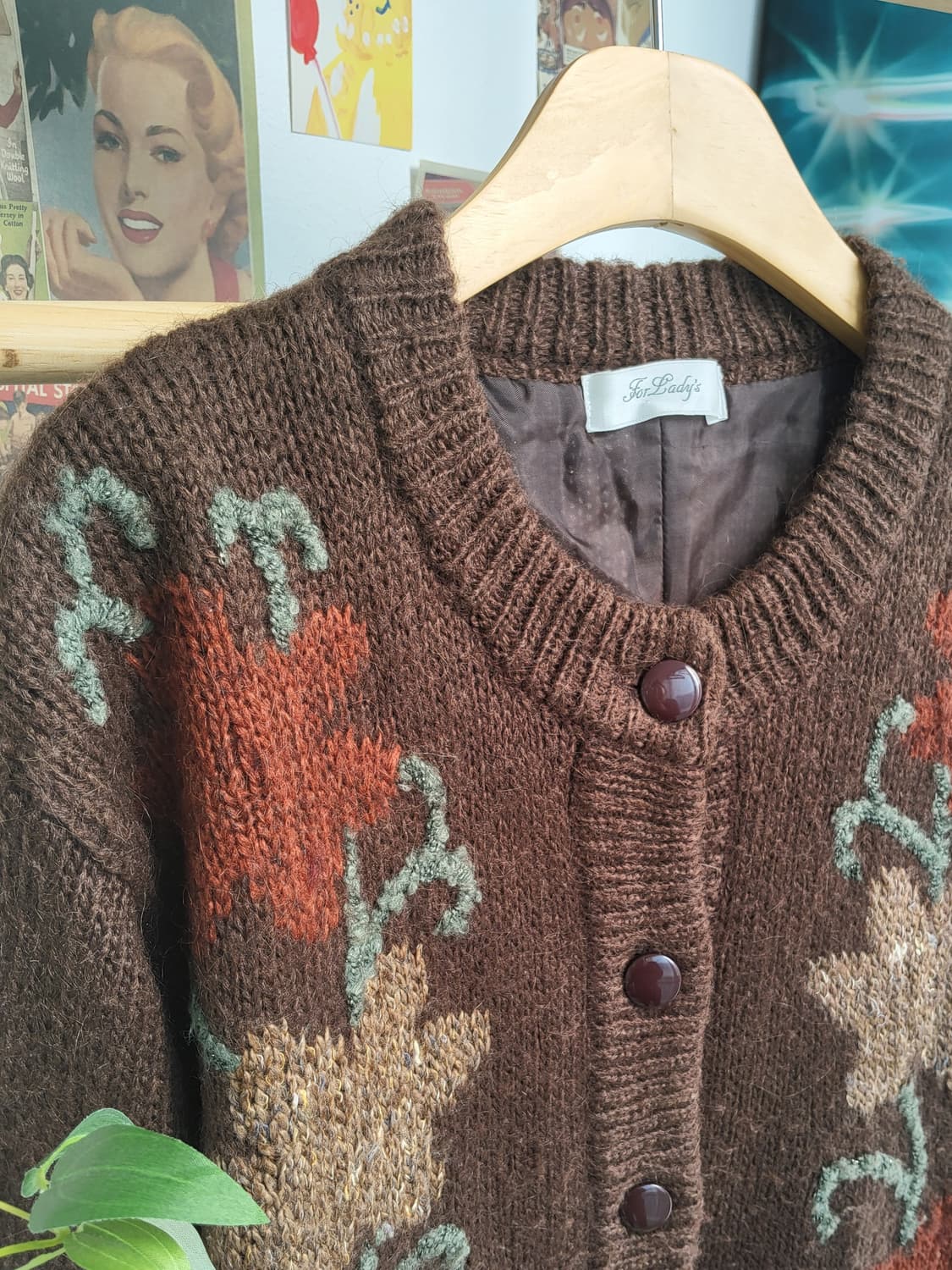 브라운 플라워 가디건  상품이미지4