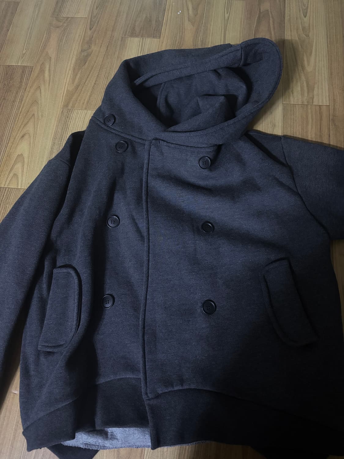 플레어업 더블후디 차콜 상품이미지2