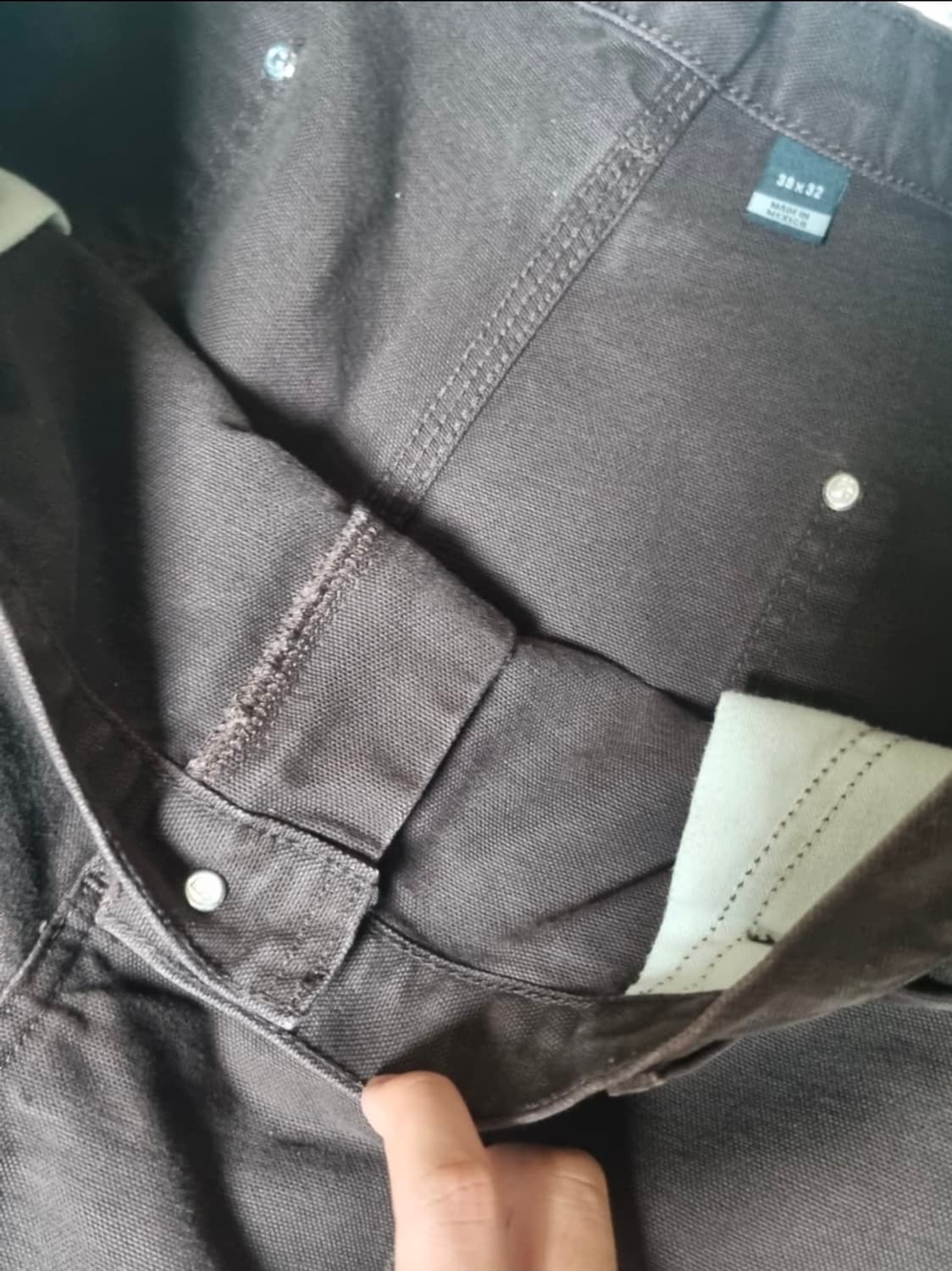 B136 칼하트 더블니 다크브라운 상품이미지7