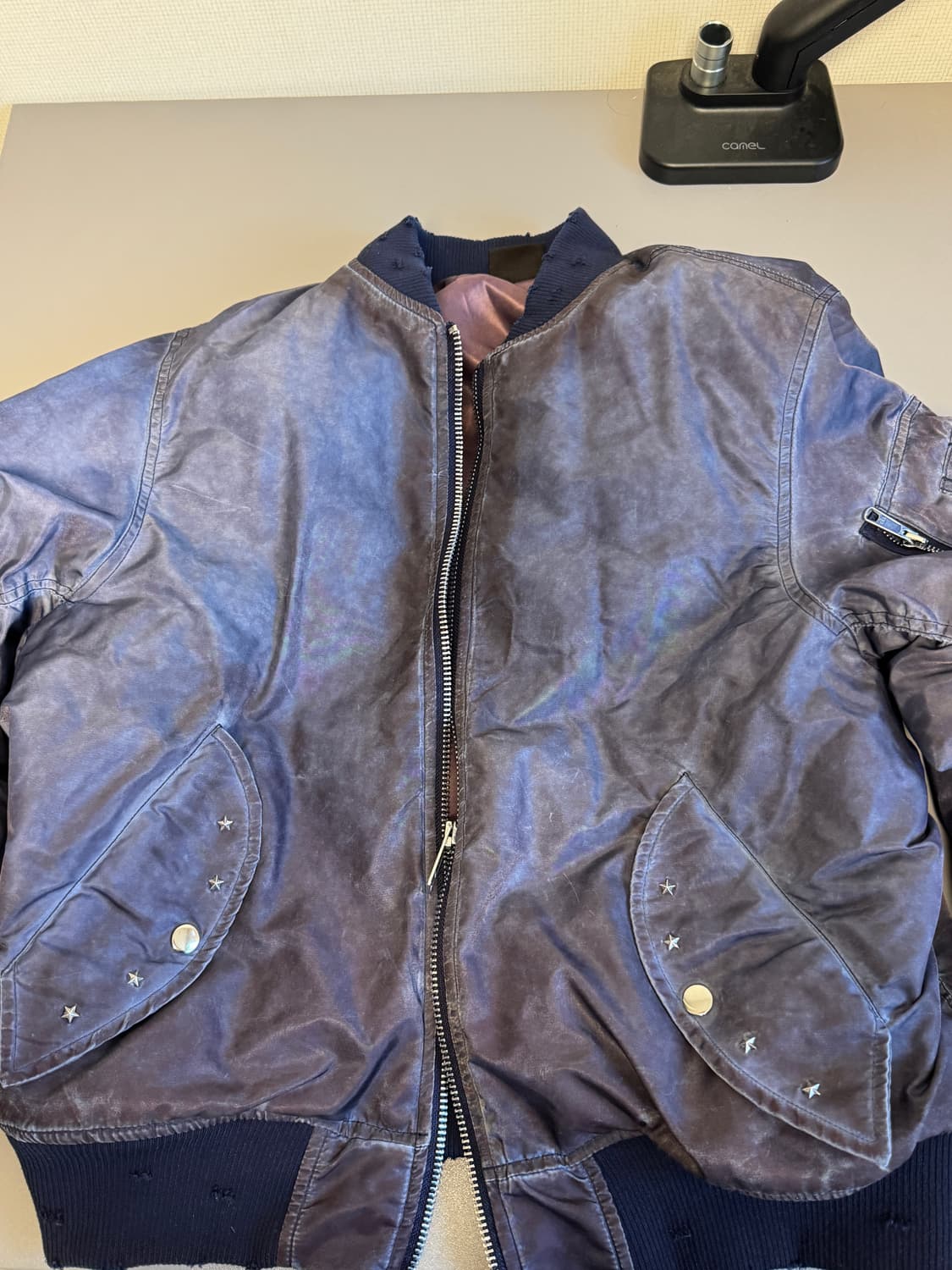 BELVET MA-1 봄버 자켓 블루 L 상품이미지2