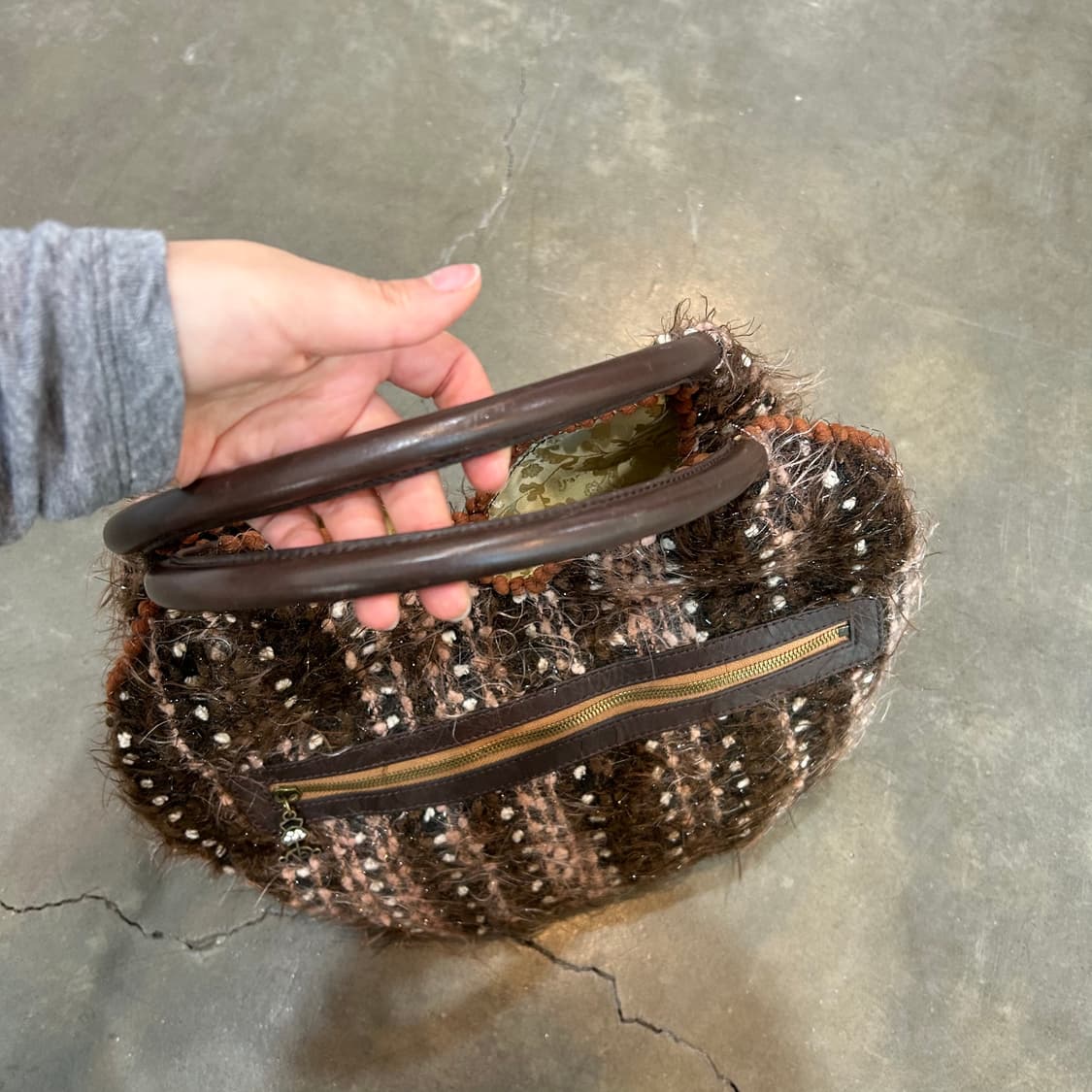 빈티지 브라운 히피 숄더백 상품이미지3