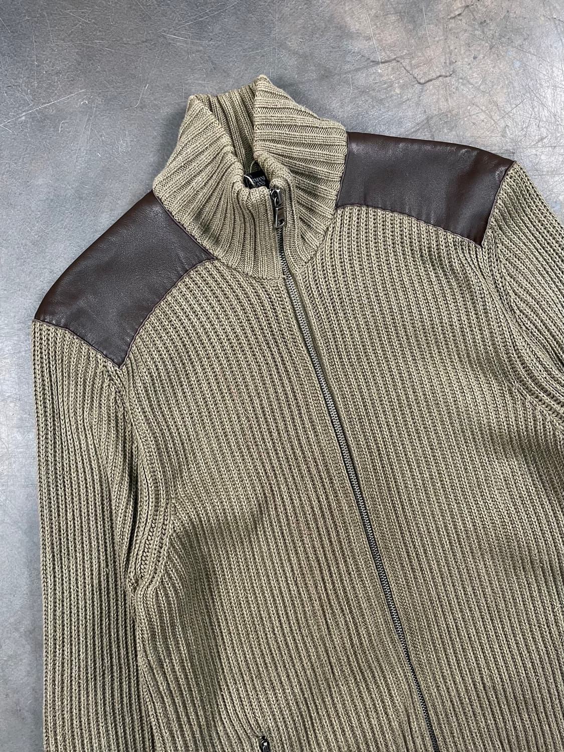 알마니 진스 엘보 패치 니트 집업 상품이미지3