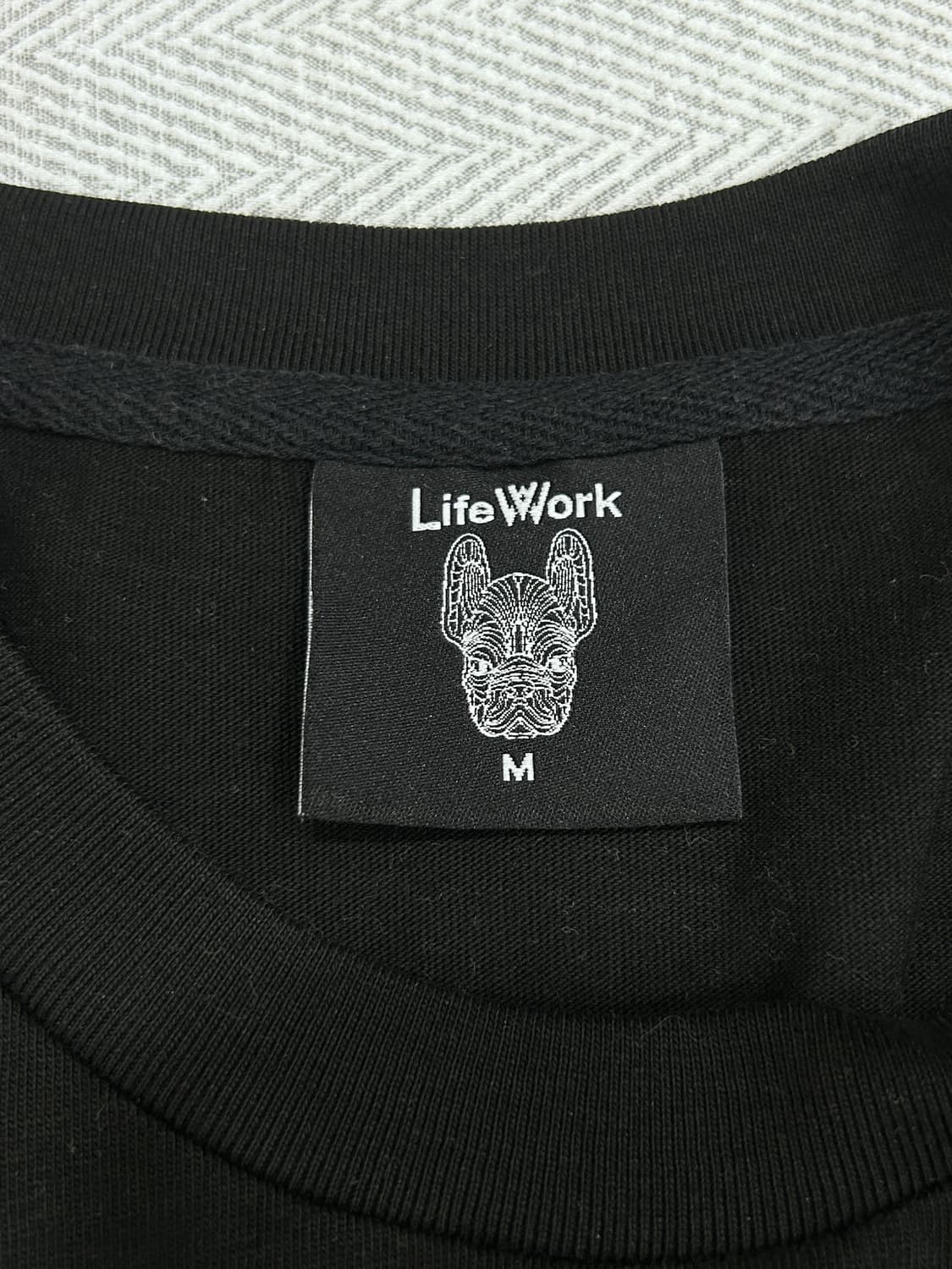 라이프워크 LFEWORK 불독 블랙 반팔 티셔츠 M 상품이미지7