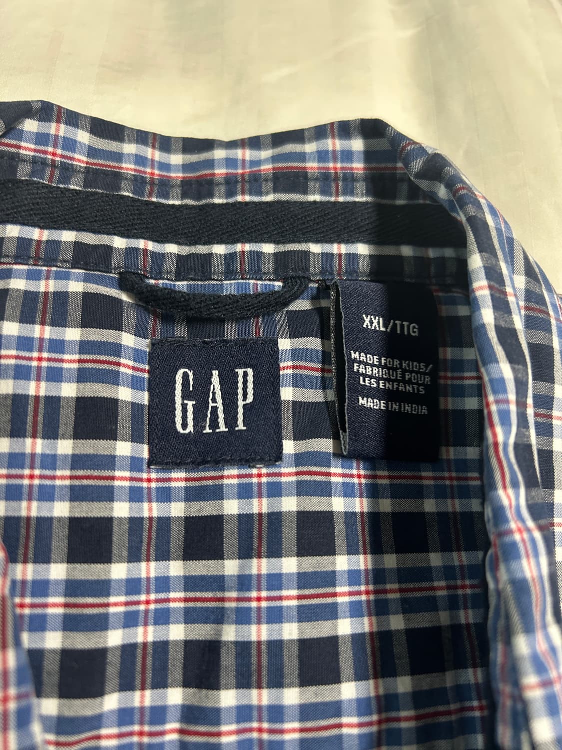 Gap 체크 반팔셔츠 상품이미지2