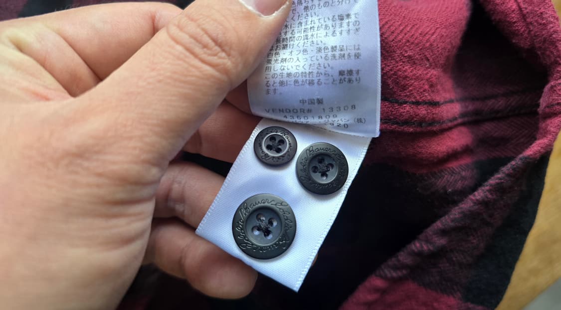 일본판 에디 바우어 타탄 체그 레드 셔츠 L 싸이즈  상품이미지8