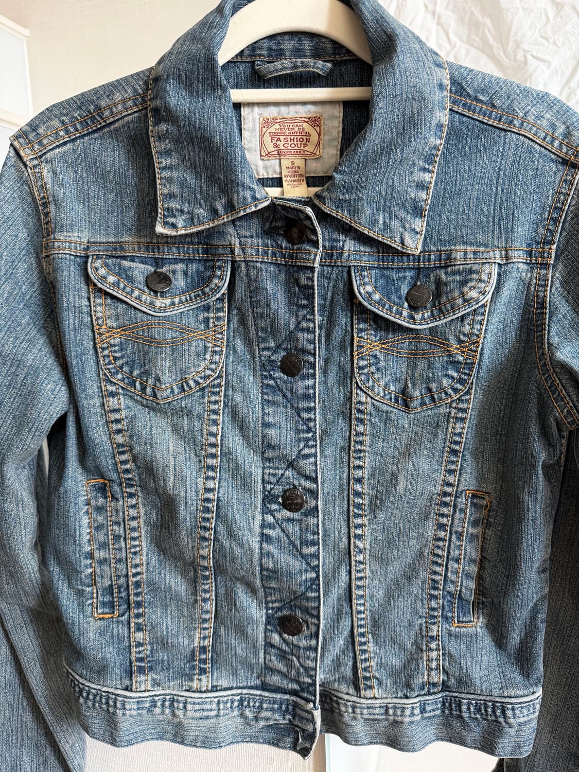 스티치 포인트 데님 자켓 상품이미지2