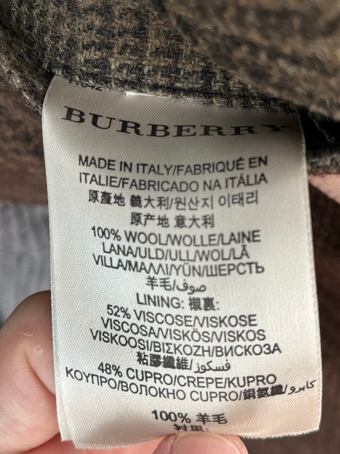 버버리 런던 브라운 체크 블레이저 MADE IN ITALY 상품이미지5