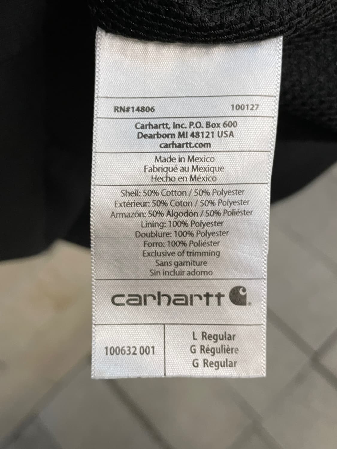 칼하트 레인 디펜터 후드집업 상품이미지6