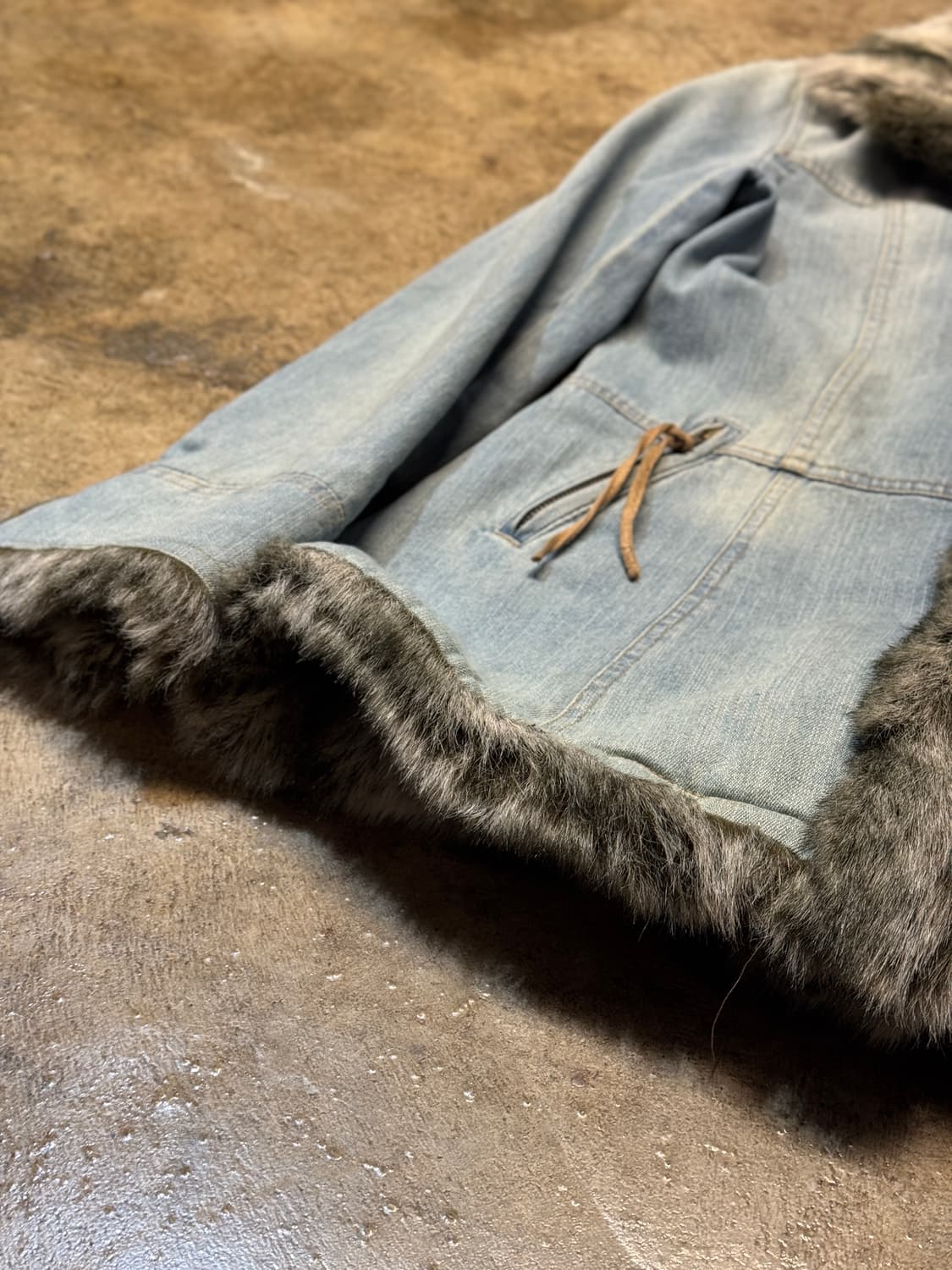 44-55 ) JPN Fur Denim Jacket 상품이미지6