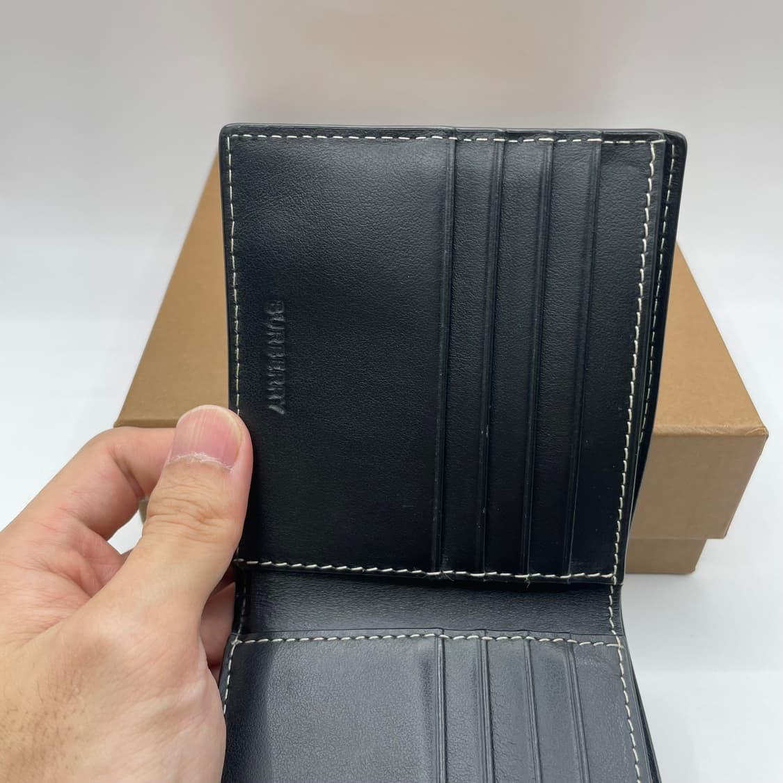 버버리 체크 캔버스 반지갑 상품이미지6