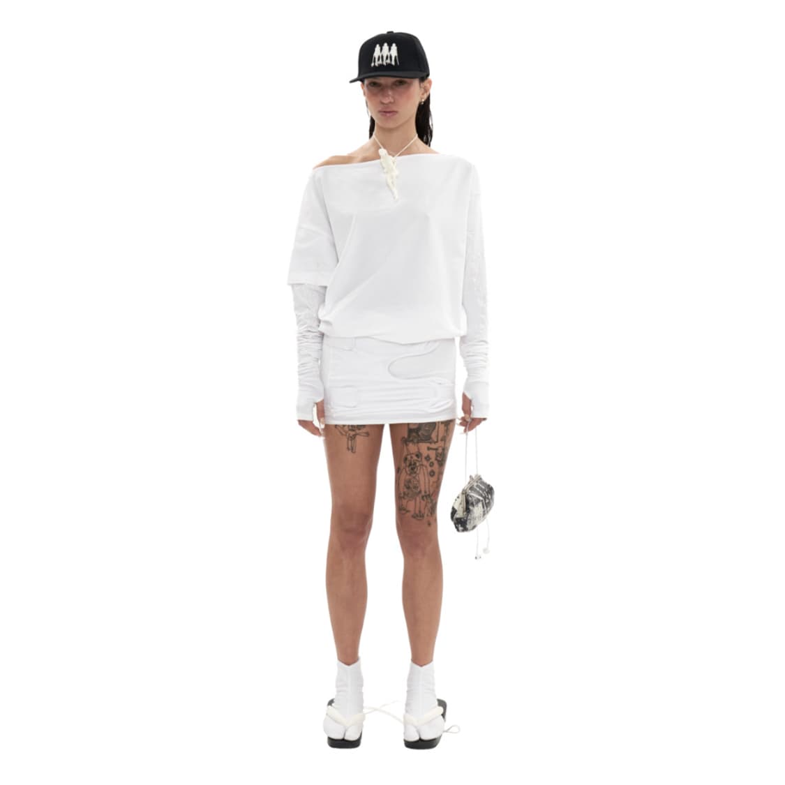 604서비스 ACHING UNBALANCED DRESS IN WHITE 상품이미지1